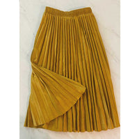 ClaudiaG Bottoms Mustard / One Size Amy Pleated Skirt