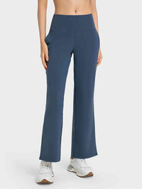 ClaudiaG Bottoms Peacock  Blue / 4 Slit Sport Pants