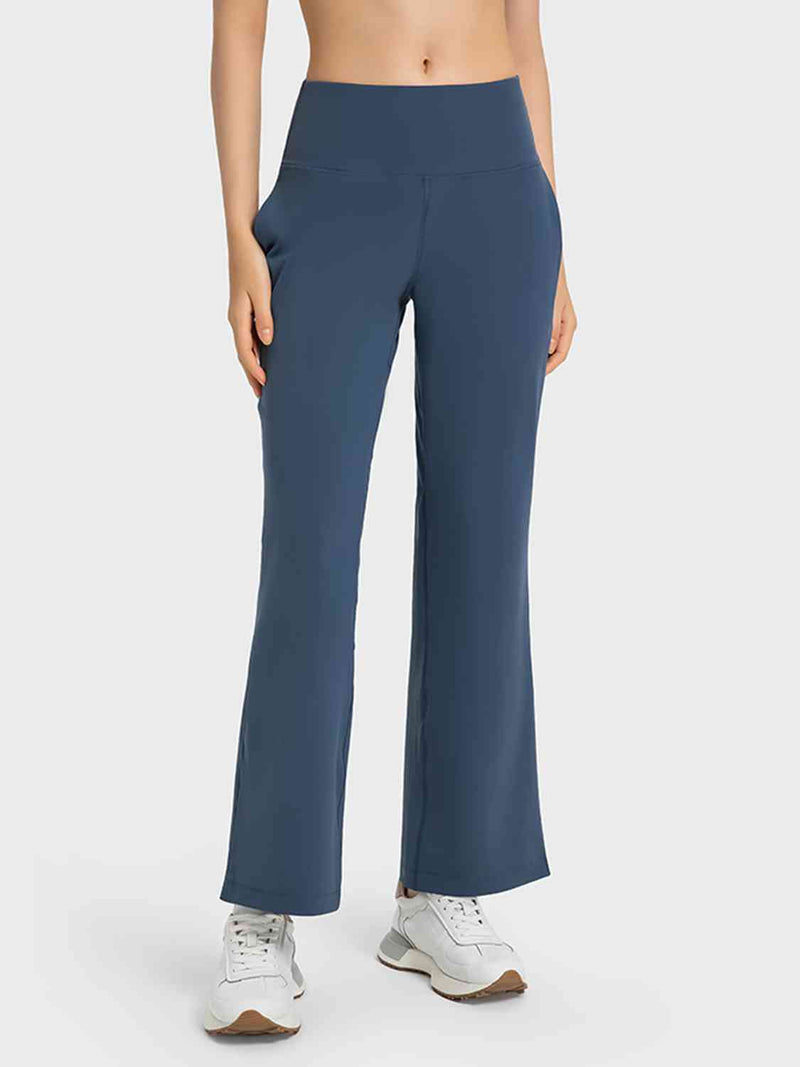 ClaudiaG Bottoms Peacock  Blue / 4 Slit Sport Pants