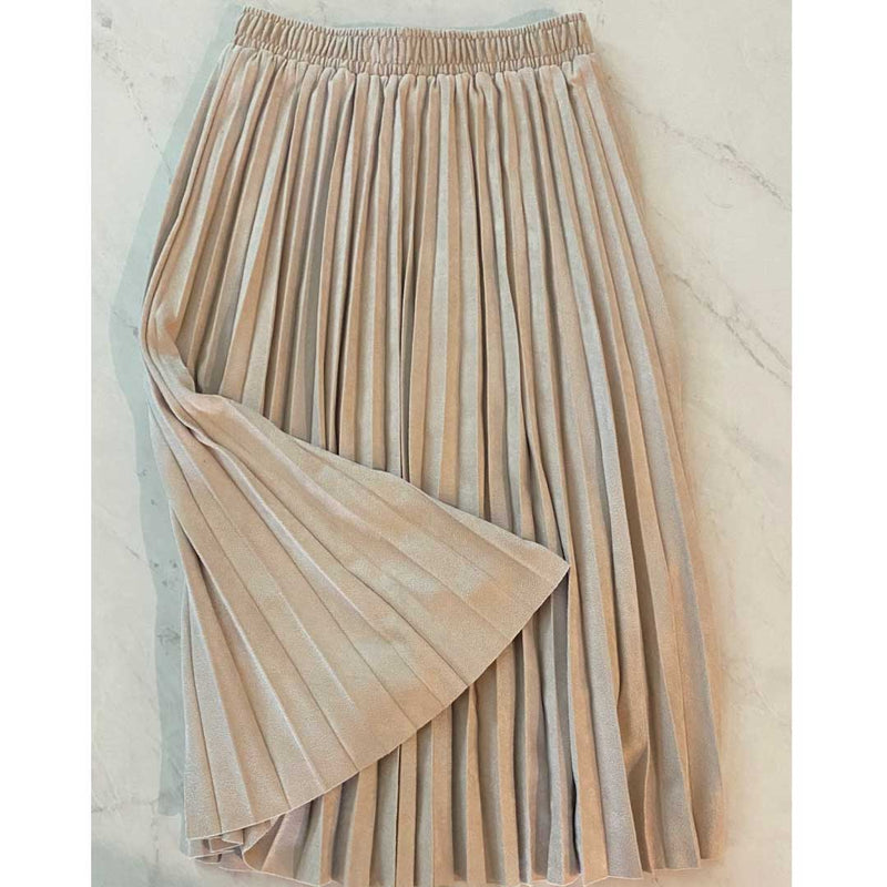 ClaudiaG Bottoms Tan / One Size Amy Pleated Skirt
