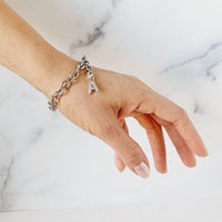 ClaudiaG Bracelet A Stainless Steel Initial Bracelet