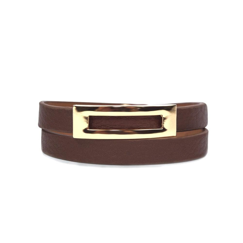 ClaudiaG Bracelet Buckled Leather Bracelet- Sienna