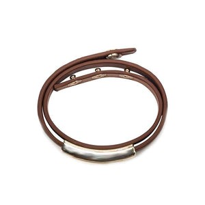 ClaudiaG Bracelet Buckled Leather Bracelet- Sienna