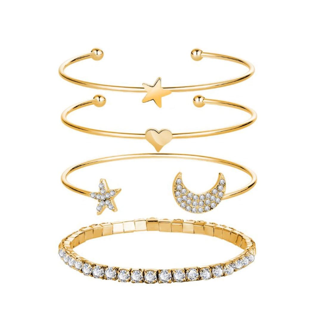 ClaudiaG Bracelet Gold Stacked Bracelet Set #11