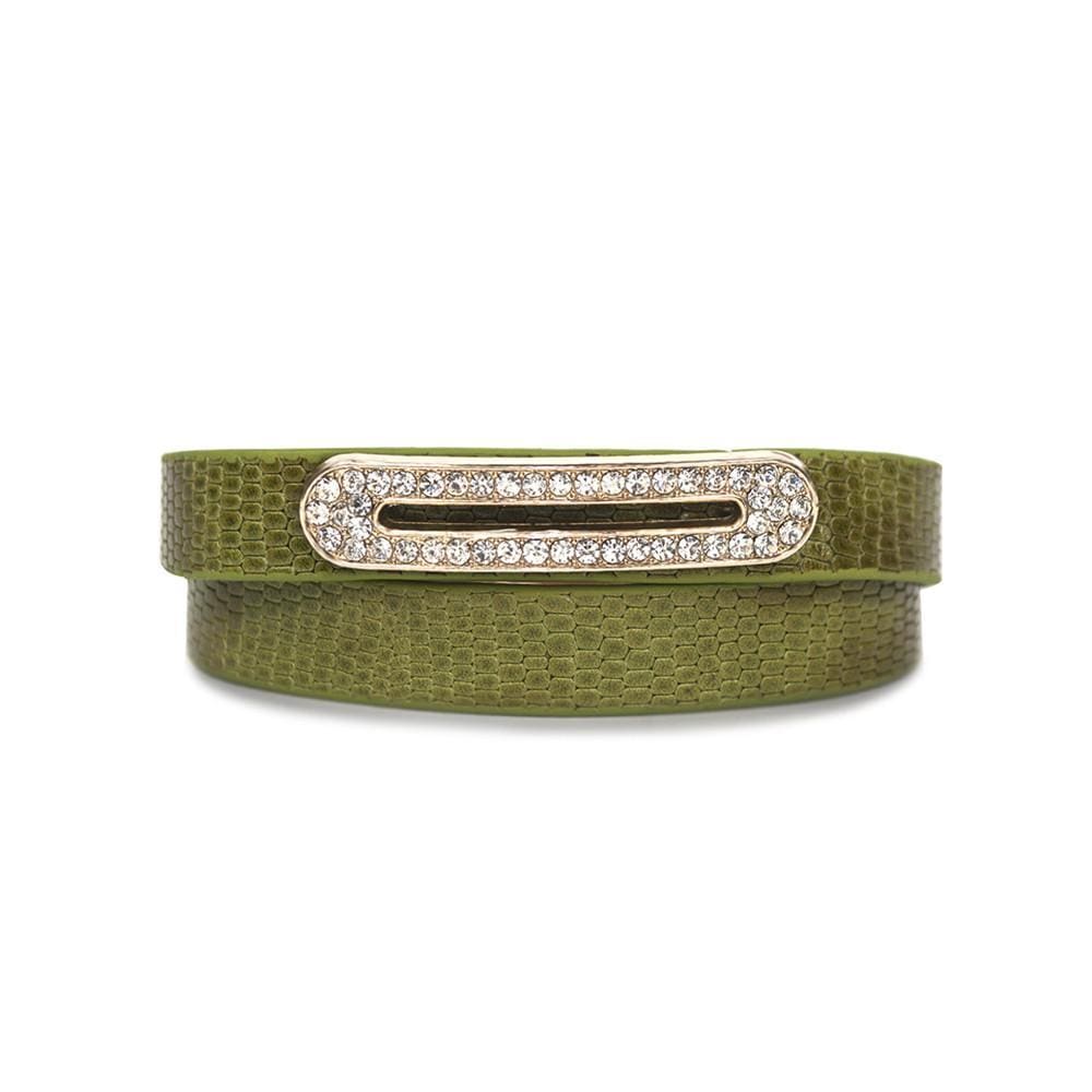 ClaudiaG Bracelet Luxe Leather Bracelet- Lime Green