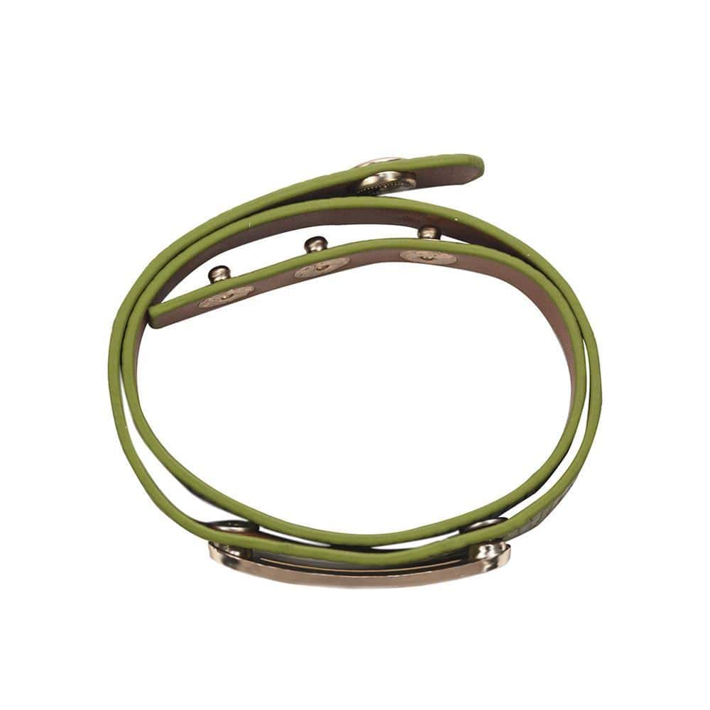 ClaudiaG Bracelet Luxe Leather Bracelet- Lime Green