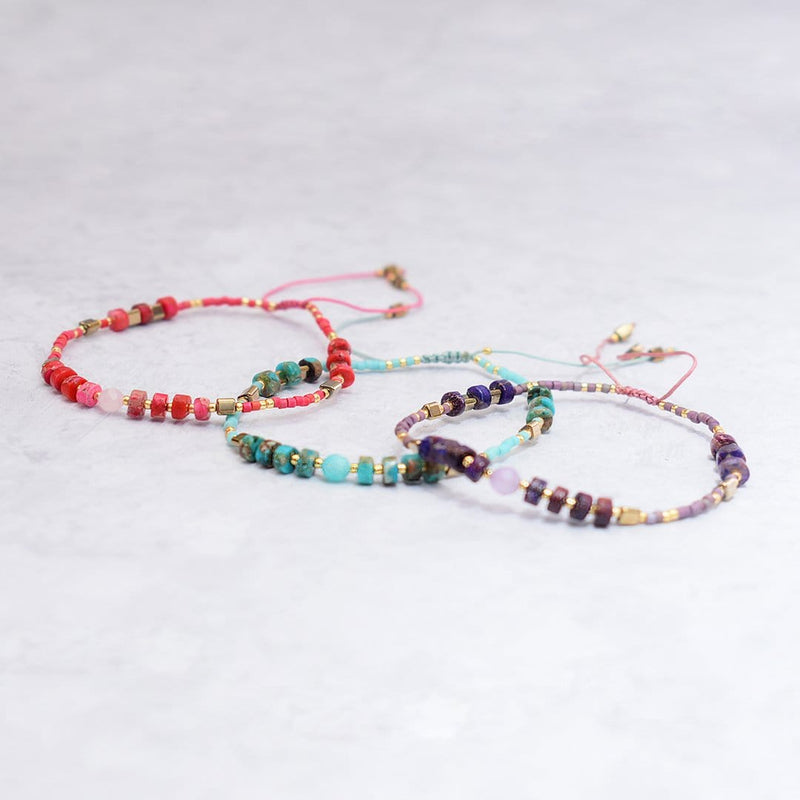 ClaudiaG Bracelet Red Gems Bracelet Set