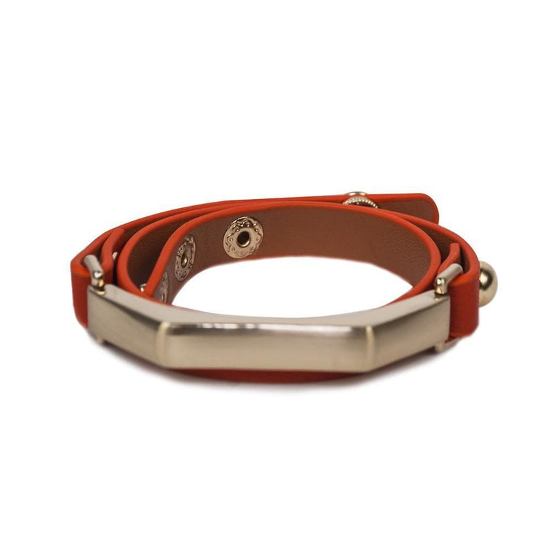 ClaudiaG Bracelet Sash Leather Bracelet- Orange