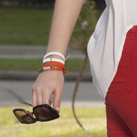 ClaudiaG Bracelet Sash Leather Bracelet- Orange
