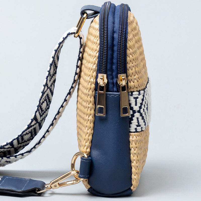 ClaudiaG Crossbody Dark Blue / One Size Luna Straw Crossbody