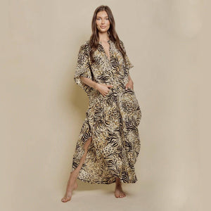 ClaudiaG Dress One Size Wide Dress -Animal Print