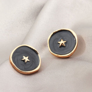 ClaudiaG Earrings Black Astral Earrings Black