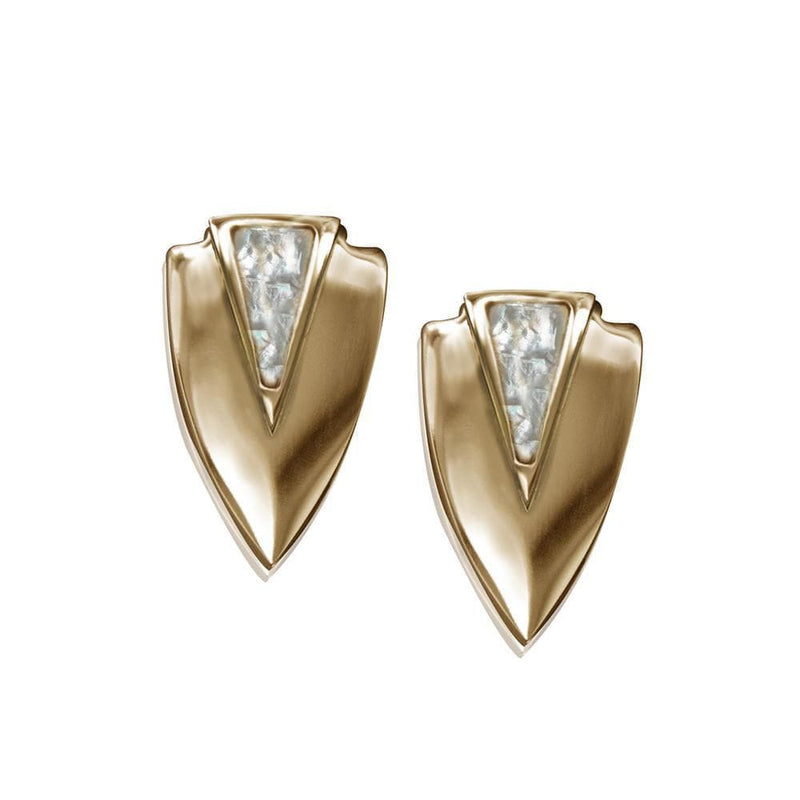 ClaudiaG Earrings Chevron Earrings- Gold