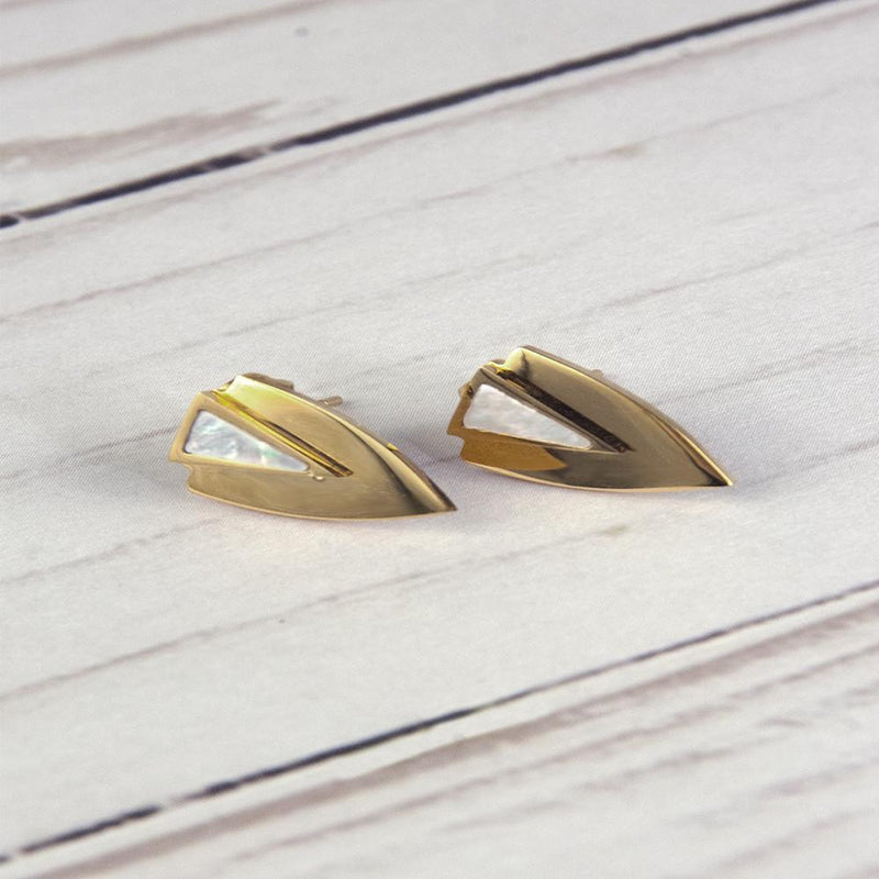 ClaudiaG Earrings Chevron Earrings- Gold