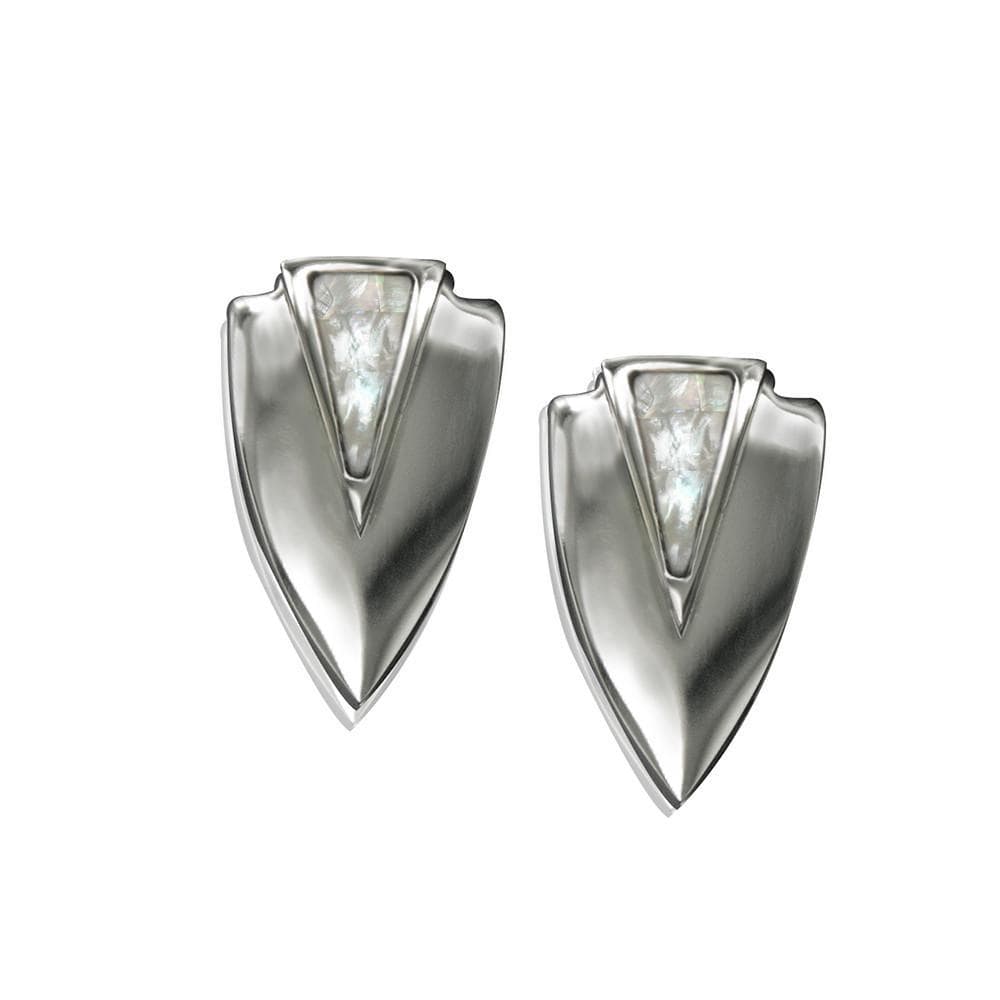 ClaudiaG Earrings Chevron Earrings- Silver