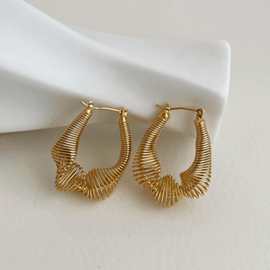 ClaudiaG Earrings Gold Twist Earrings