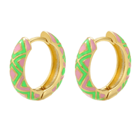 ClaudiaG Earrings Green/Pink Timmy Earrings