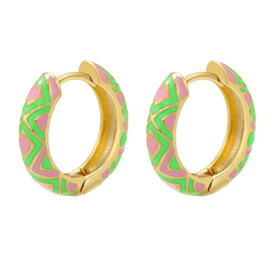 ClaudiaG Earrings Green/Pink Timmy Earrings