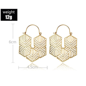 ClaudiaG Earrings Hex -Gold Earrings