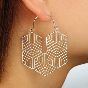 ClaudiaG Earrings Hex -Silver Earrings