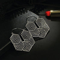 ClaudiaG Earrings Hex -Silver Earrings