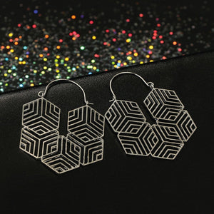 ClaudiaG Earrings Hex -Silver Earrings