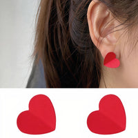 ClaudiaG Earrings Red Wing Heart Earrings