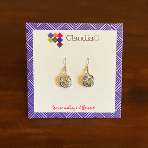 ClaudiaG Earrings Silver/Serenity Cube Earrings