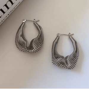 ClaudiaG Earrings Silver Twist Earrings