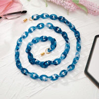 ClaudiaG Gear Blue Bond Glasses & Mask Chain