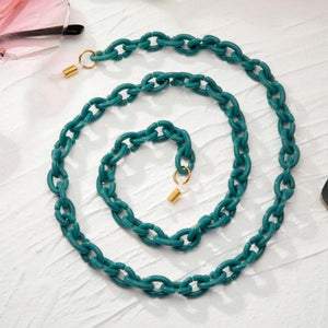 ClaudiaG Gear Teal Bond Glasses & Mask Chain