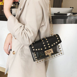 ClaudiaG Handbag Betty Shoulder Bag -Clear/Black