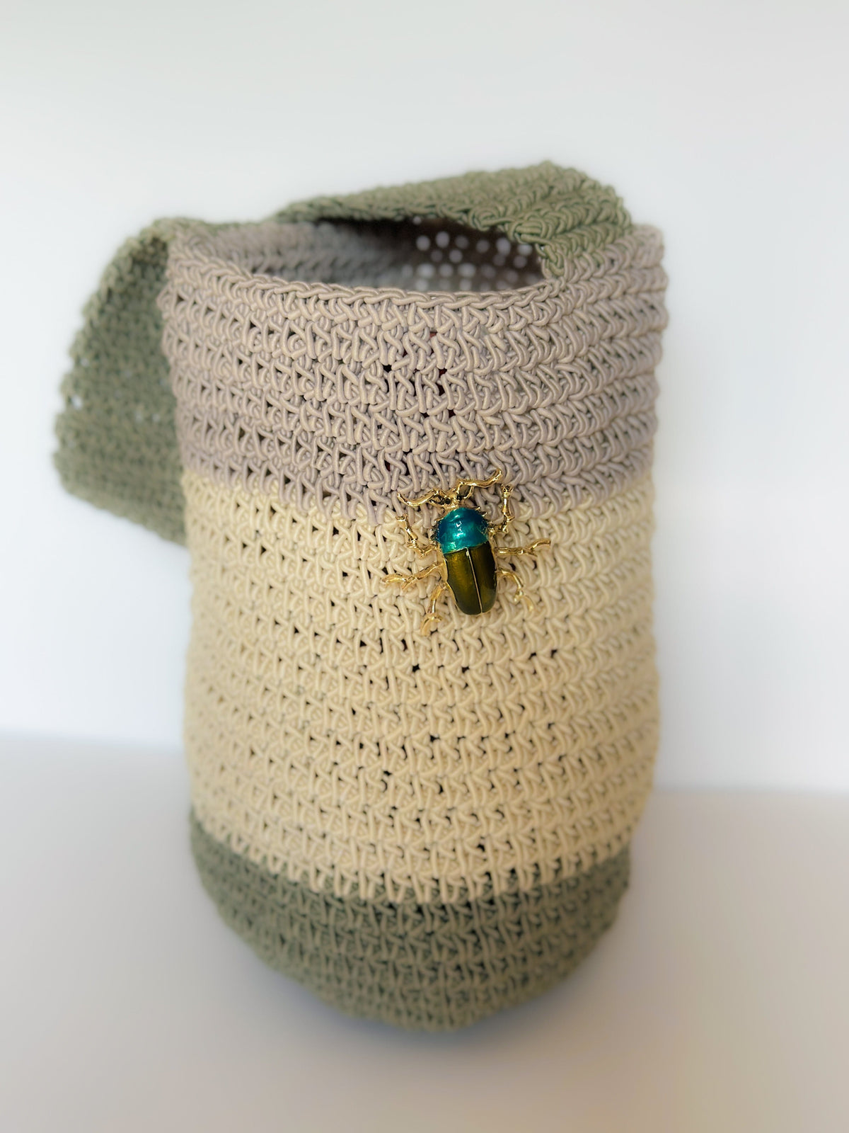 ClaudiaG Handbag Gray Hildegard Handwoven Bag