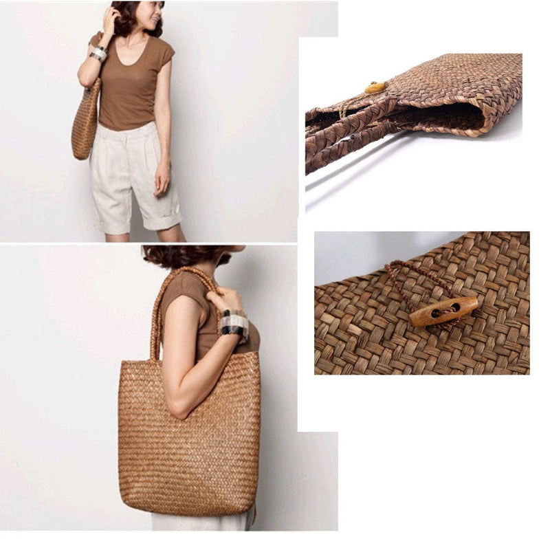 ClaudiaG Handbag Khaki Spring Straw Shopping Bag