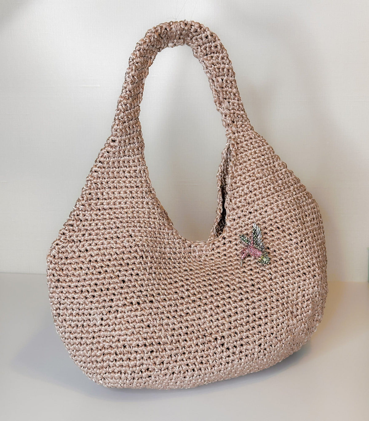 ClaudiaG Handbag Nude Aurelia Handwoven Bag