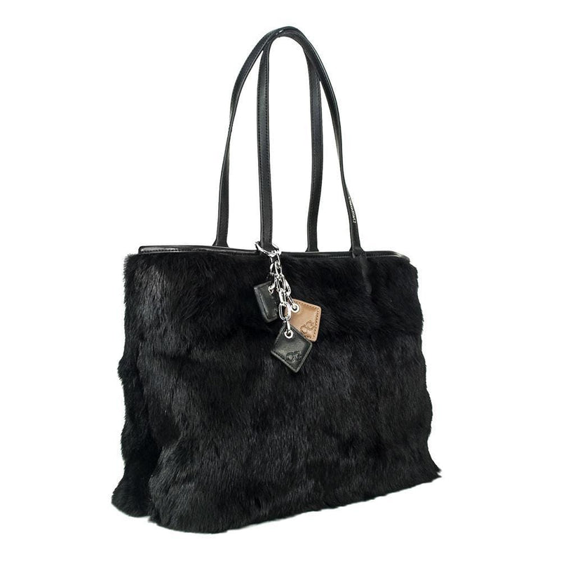 ClaudiaG Handbag Olivia Fur+Leather Handbag - Black