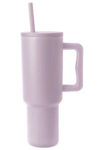 ClaudiaG Monochromatic Stainless Steel Tumbler with Matching Straw