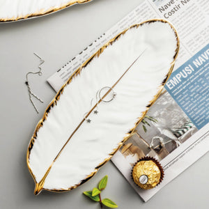 ClaudiaG Home Home Decor White / Large Leaf Plate