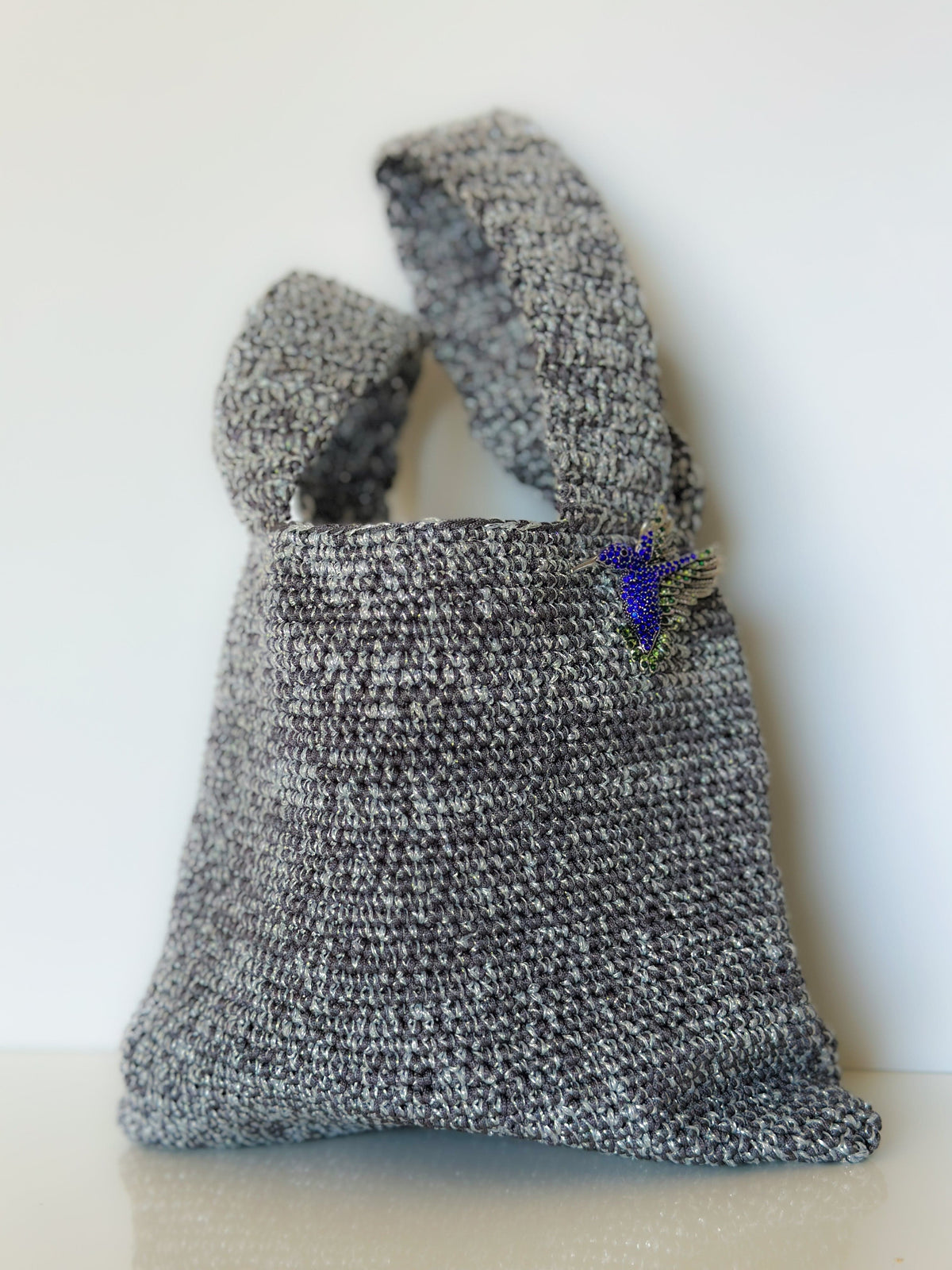 ClaudiaG Mochila Therese Handwoven Bag -Grey/Silver