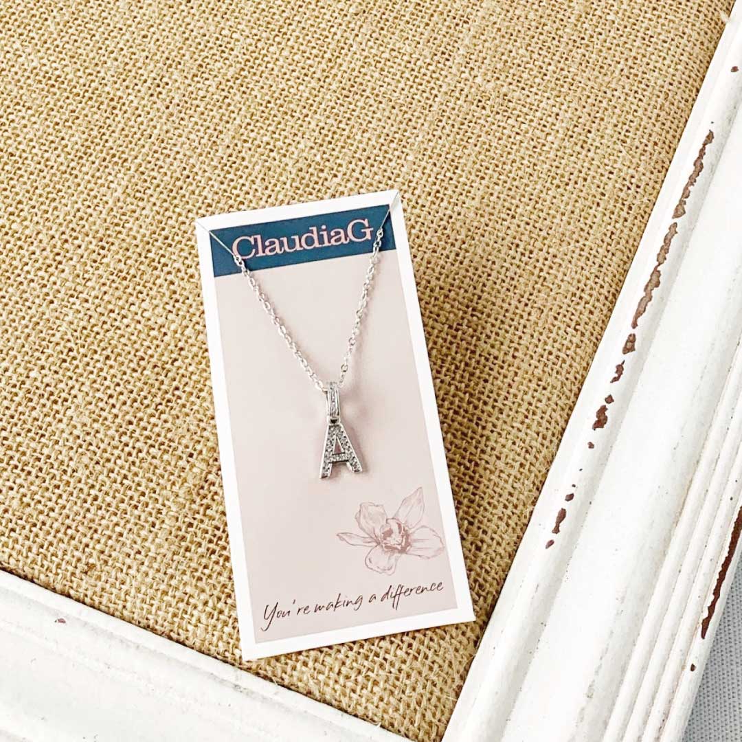 ClaudiaG Necklace A Stainless Steel Letter Necklace