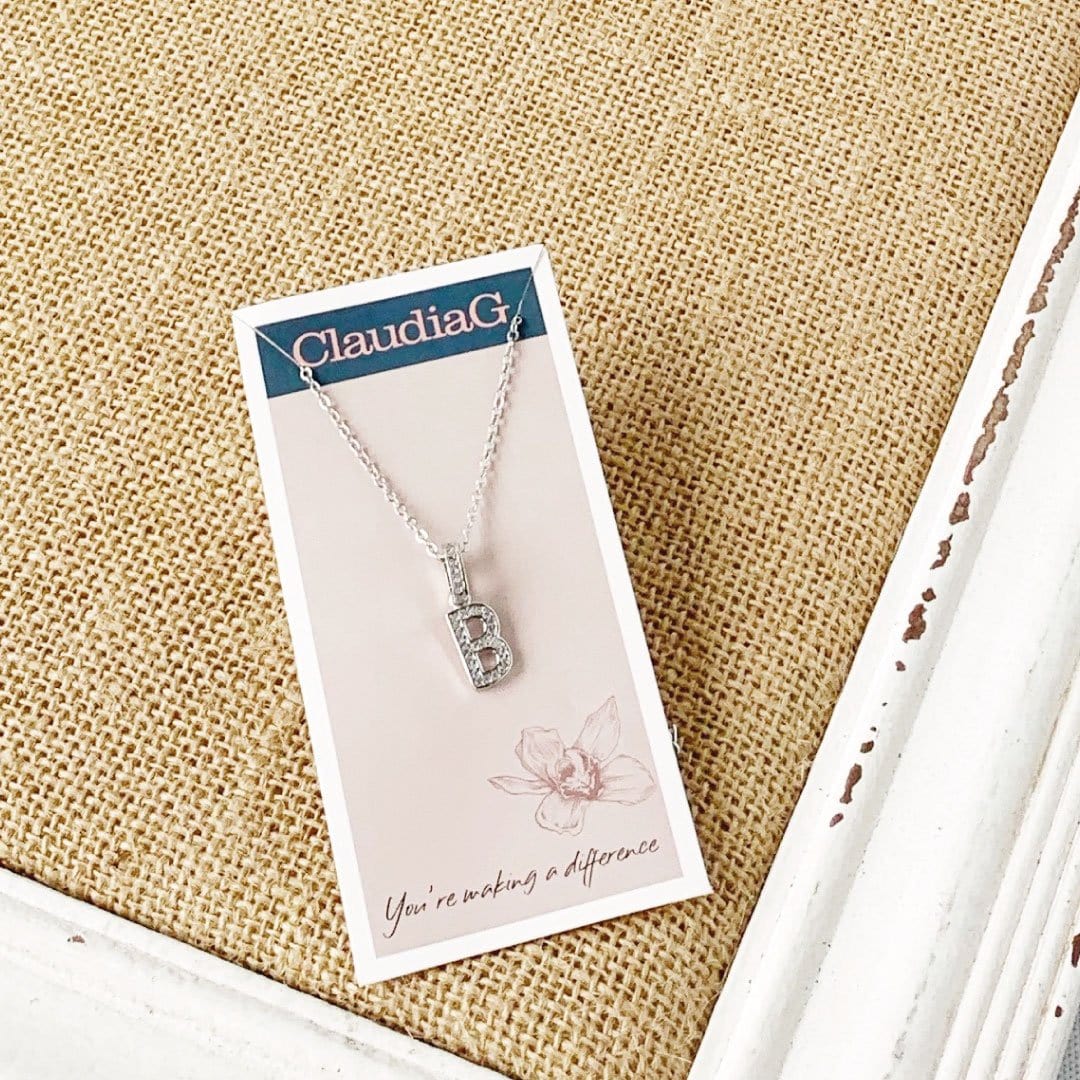 ClaudiaG Necklace B Stainless Steel Letter Necklace
