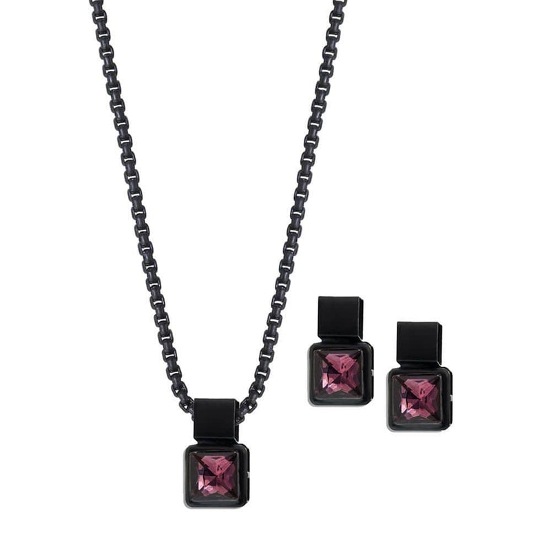 ClaudiaG Necklace Coal Necklace-Plum