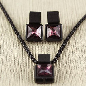 ClaudiaG Necklace Coal Necklace-Plum