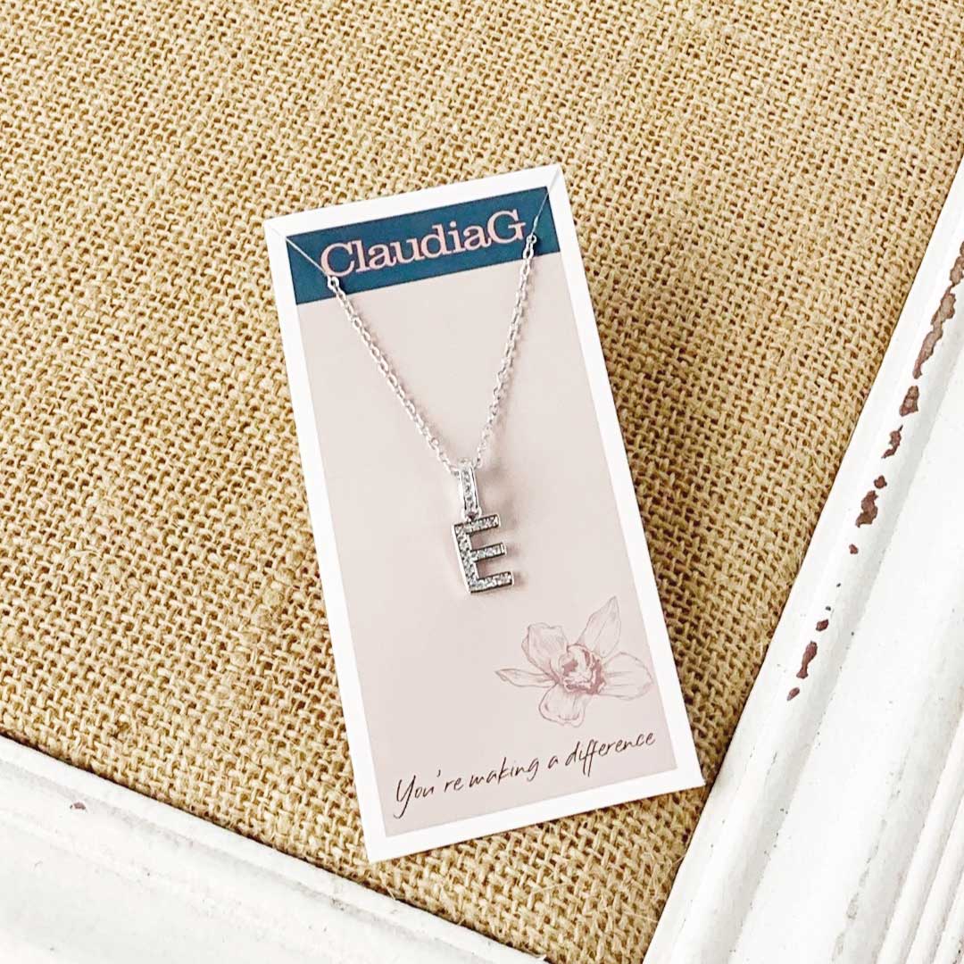 ClaudiaG Necklace E Stainless Steel Letter Necklace