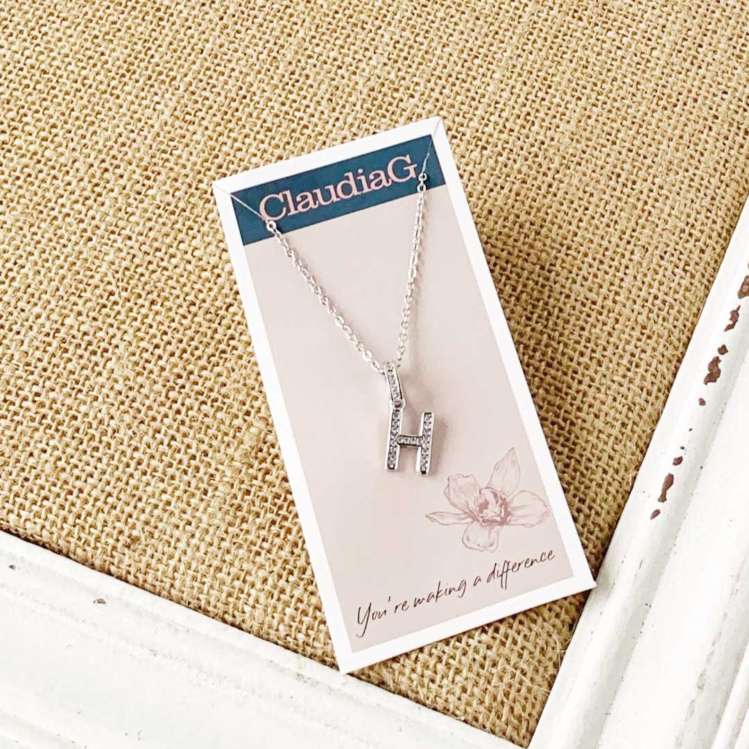 ClaudiaG Necklace H Stainless Steel Letter Necklace