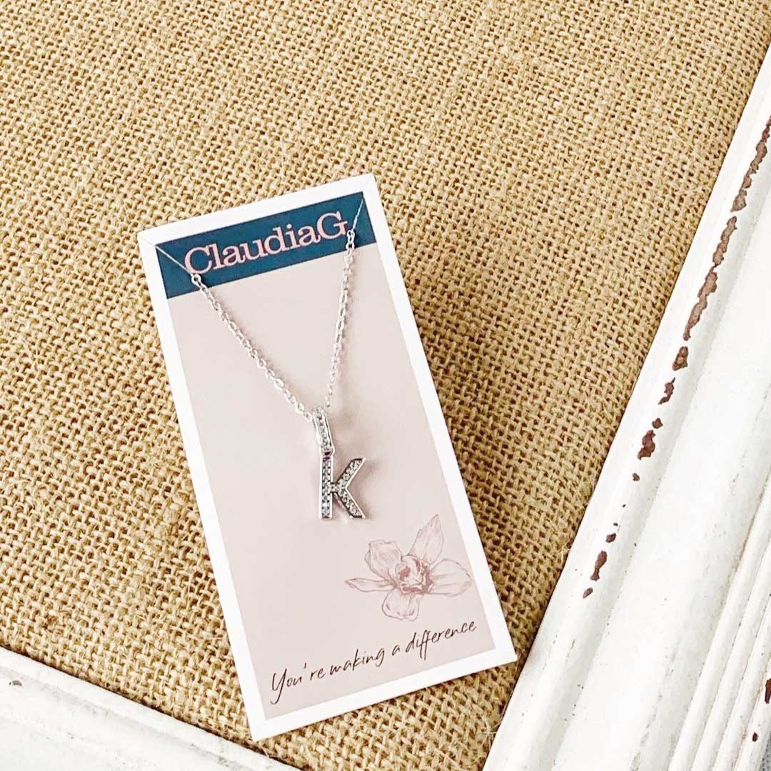 ClaudiaG Necklace K Stainless Steel Letter Necklace