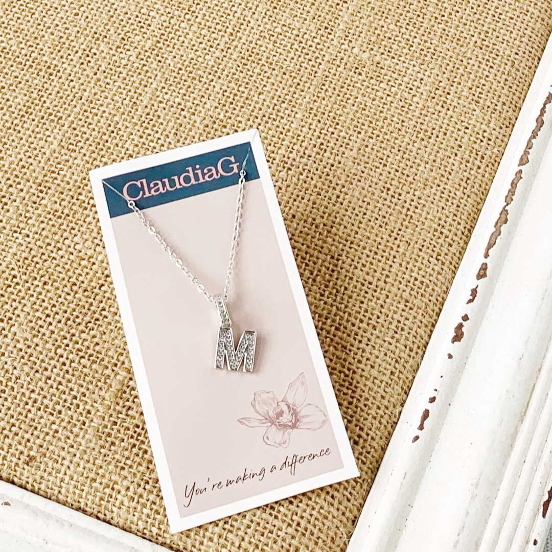 ClaudiaG Necklace M Stainless Steel Letter Necklace