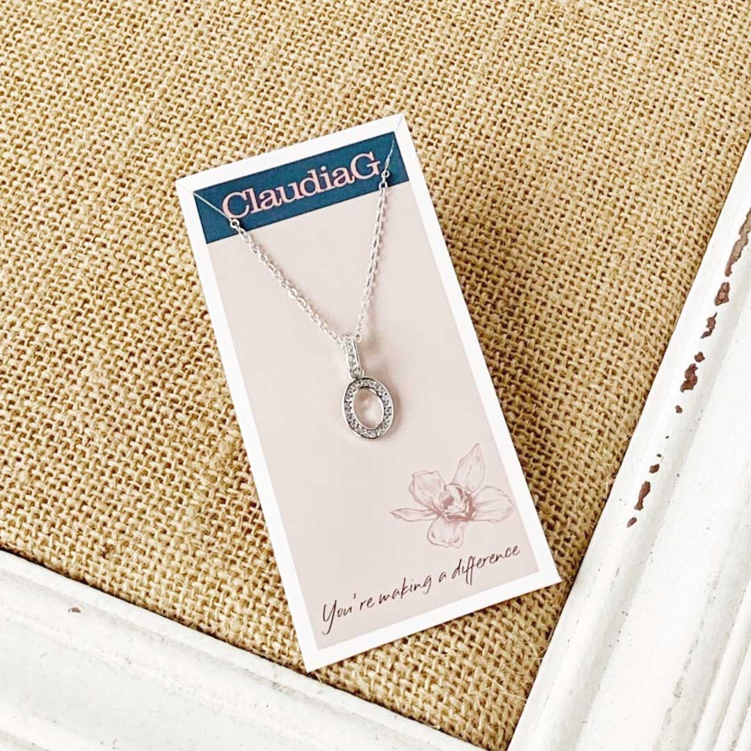 ClaudiaG Necklace O Stainless Steel Letter Necklace