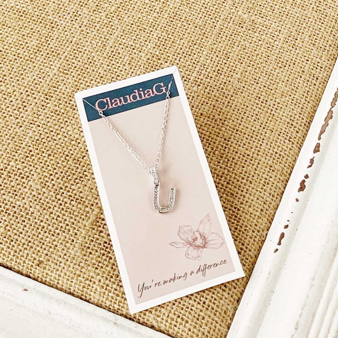 ClaudiaG Necklace U Stainless Steel Letter Necklace