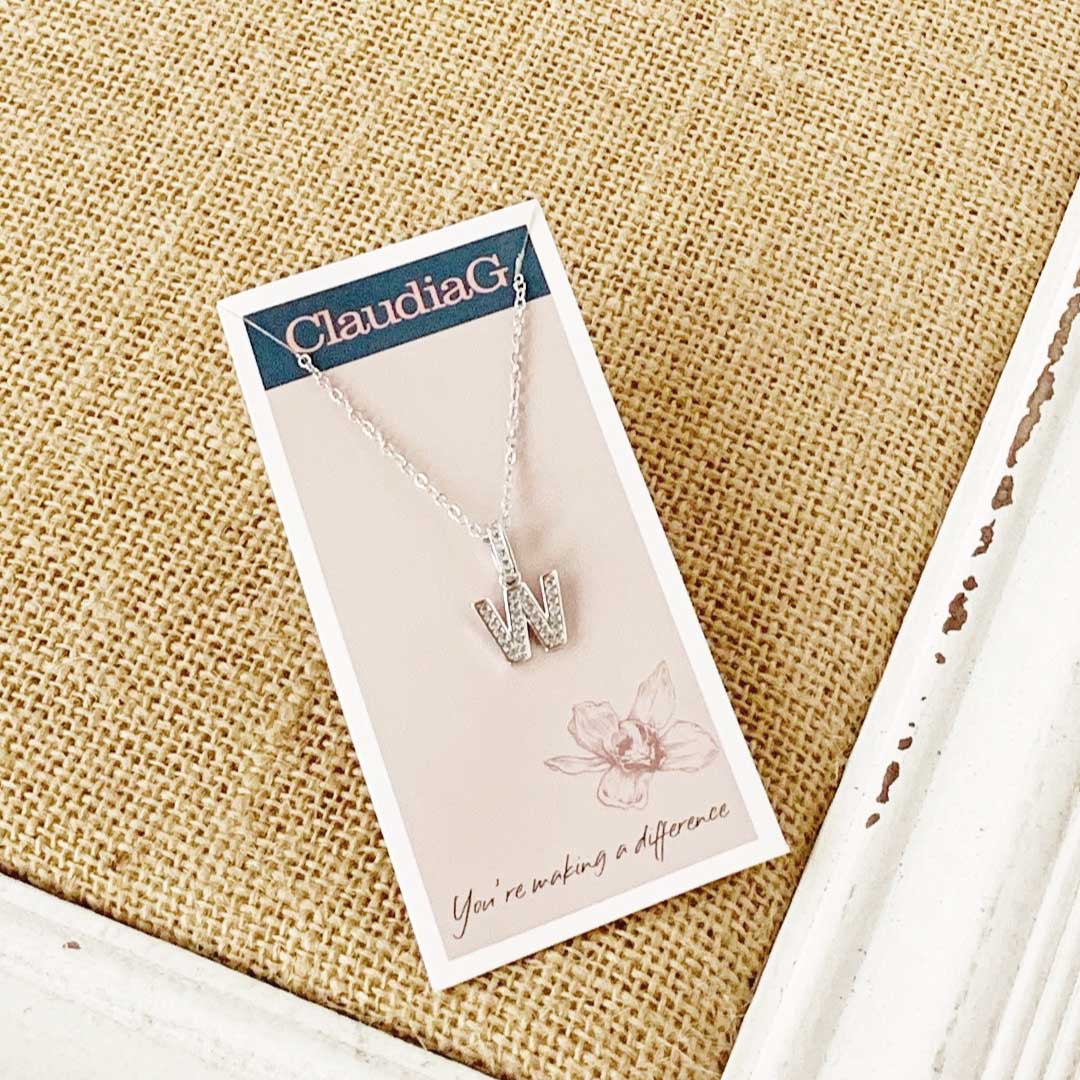 ClaudiaG Necklace W Stainless Steel Letter Necklace